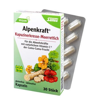Salus Alpenkraft® Kapuzinerkresse-Meerrettich Kapseln für die Abwehrkräfte mit natürli, 14g