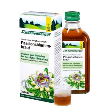 Schoenenberger Passionsblumenkraut, Naturreiner Heilpflanzensaft bio, 200ml