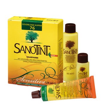 SANOTINT® Haarfarbe sensitive „light“ Nr. 76 „Goldblond Kupfer“, 125ml