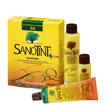 SANOTINT® Haarfarbe sensitive „light“ Nr. 84 „Goldbraun Kupfer“, 125ml