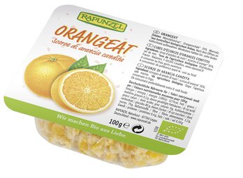 Rapunzel Orangeat ohne Weißzucker, gewürfelt, 100g
