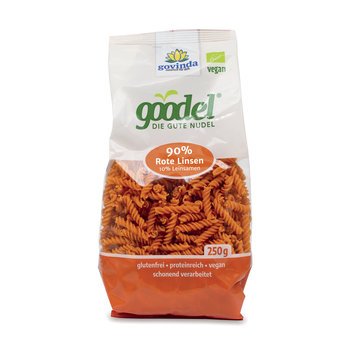 Goodels - die gute Nudel "Rote Linse Leinsaat" Spirelli, 250g