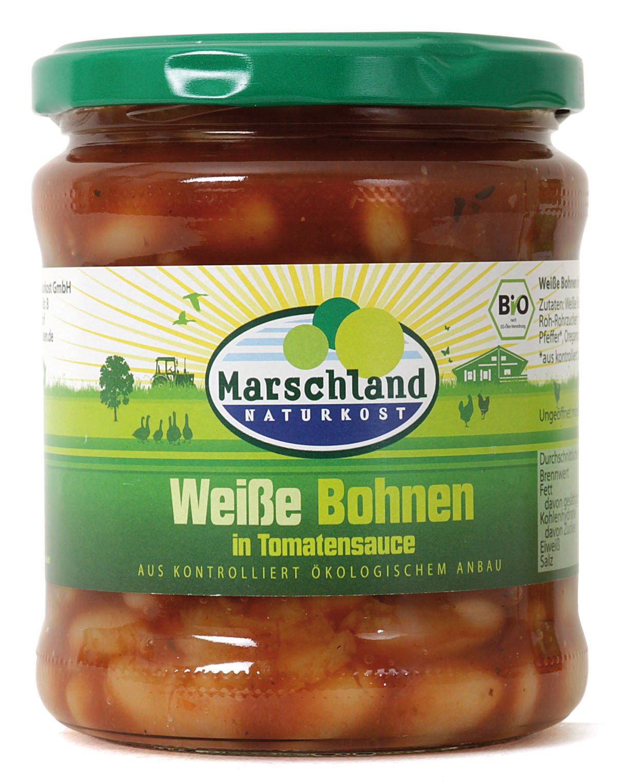 Marschland Bio Weiße Bohnen in Tomatensauce 370 ml
