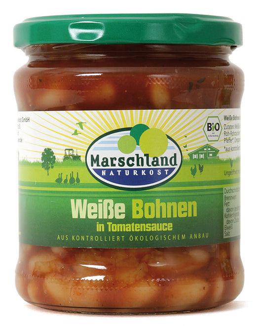 Marschland Bio Weiße Bohnen in Tomatensauce 370 ml