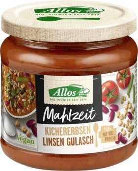 Allos Mahlzeit Kichererbsen Linsen Gulasch, 350g