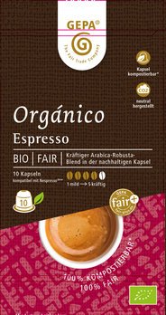 GEPA Bio Orgánico Espresso Kapsel, 52g