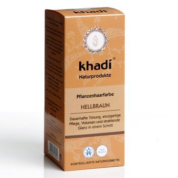 Khadi Pflanzenhaarfarbe Hellbraun, 100g