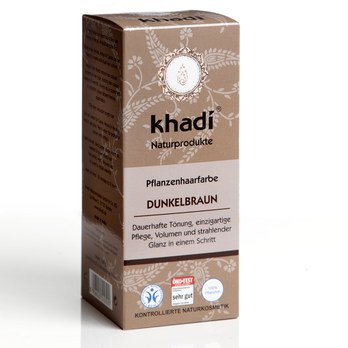 Khadi Pflanzenhaarfarbe Dunkelbraun, 100g