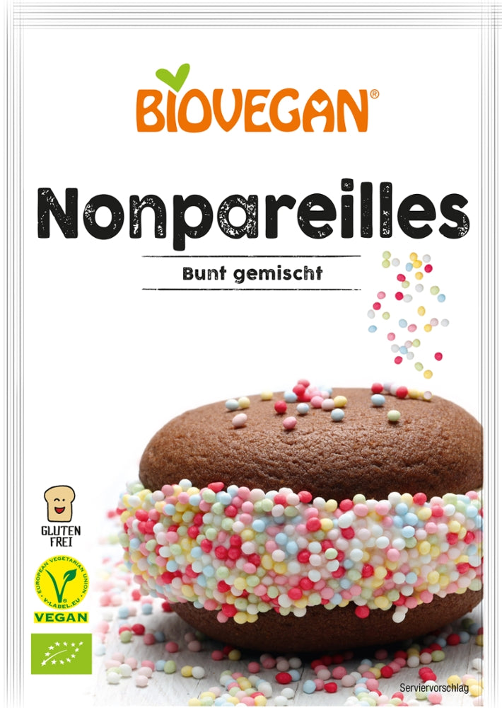 Biovegan Nonpareilles bunt gemischt, BIO 35g