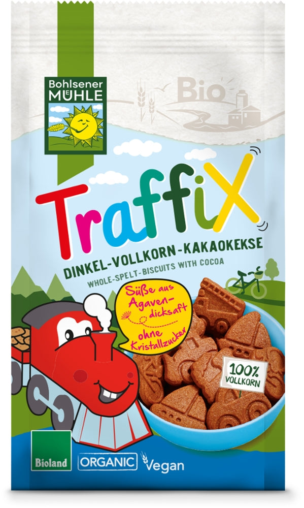 Bohlsener Mühle TraffiX Dinkel-Vollkorn-Kakaokekse, 125g