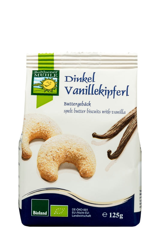 Bohlsener Mühle Dinkel Vanillekipferl Buttergebäck, 125g