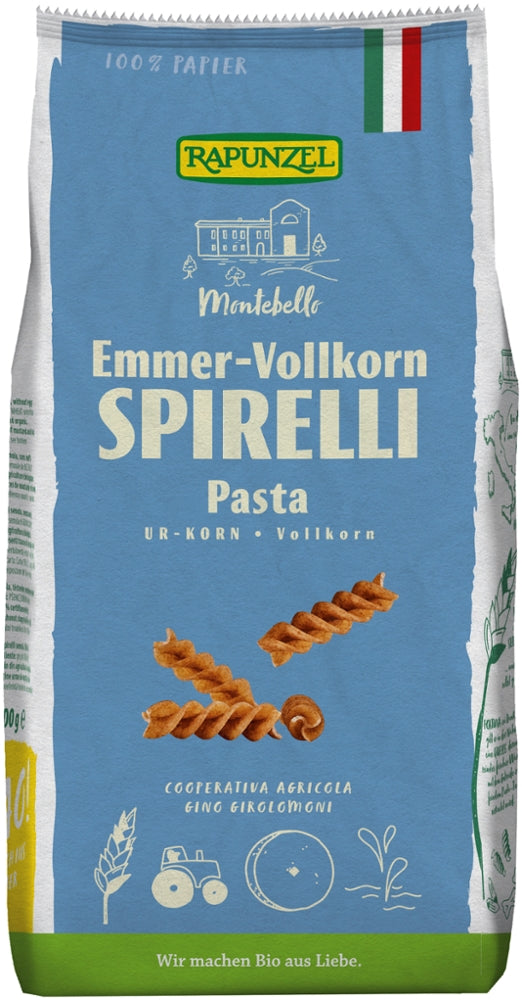Rapunzel Emmer Spirelli Vollkorn, 500g
