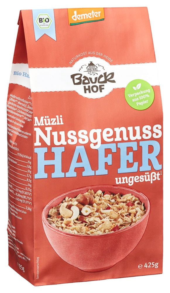 Bauckhof Hafer Müzli Nussgenuss Demeter, 425g