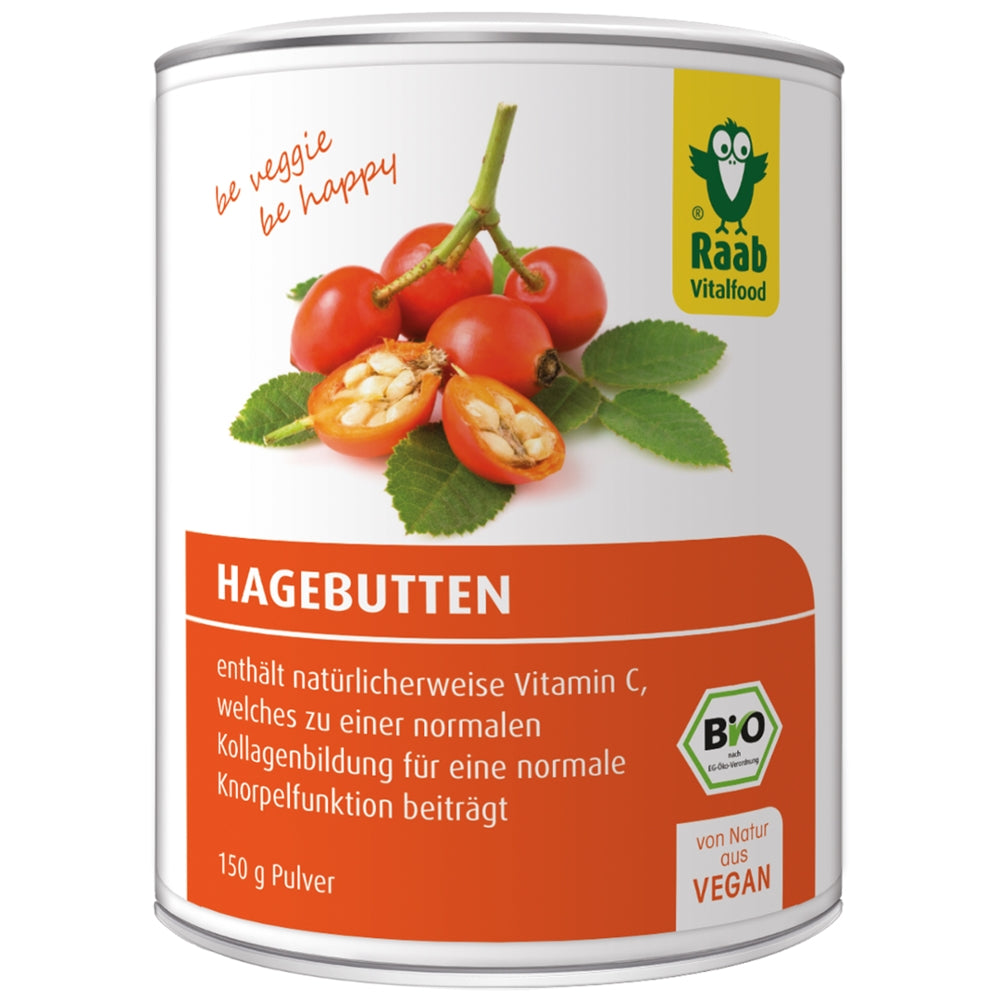 Raab Bio Hagebuttenpulver 150g - Reich an Vitamin C und Lycopin