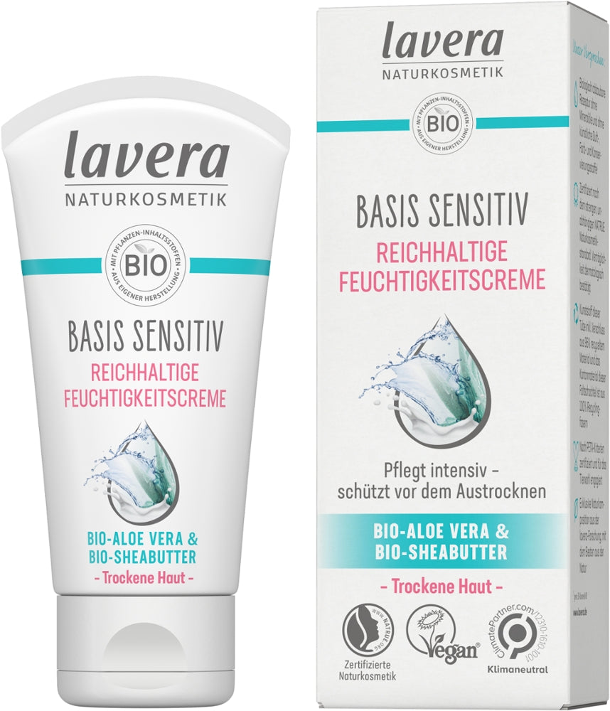 Lavera Basis Sensitiv Reichhaltige Feuchtigkeitscreme 50ml