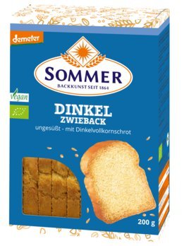 Sommer Demeter Dinkel-Zwieback, ungesüßt, 200g