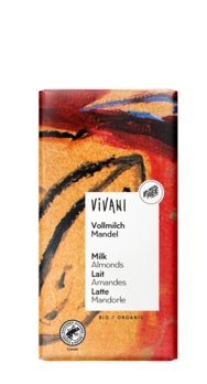 Vollmilch Schokolade mit Mandeln, 100g
