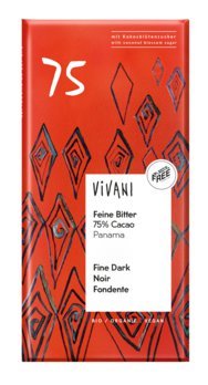 Feine Bitter Schokolade 75% Cacao Panama mit Kokosblütenzucker, 80g