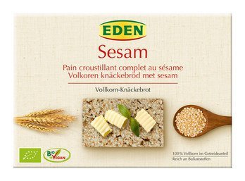 Eden Sesam Vollkorn-Knäckebrot, 250g
