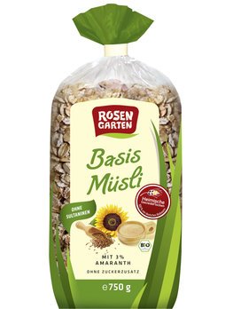 Rosengarten Basis-Müsli mit Amaranth, 750g