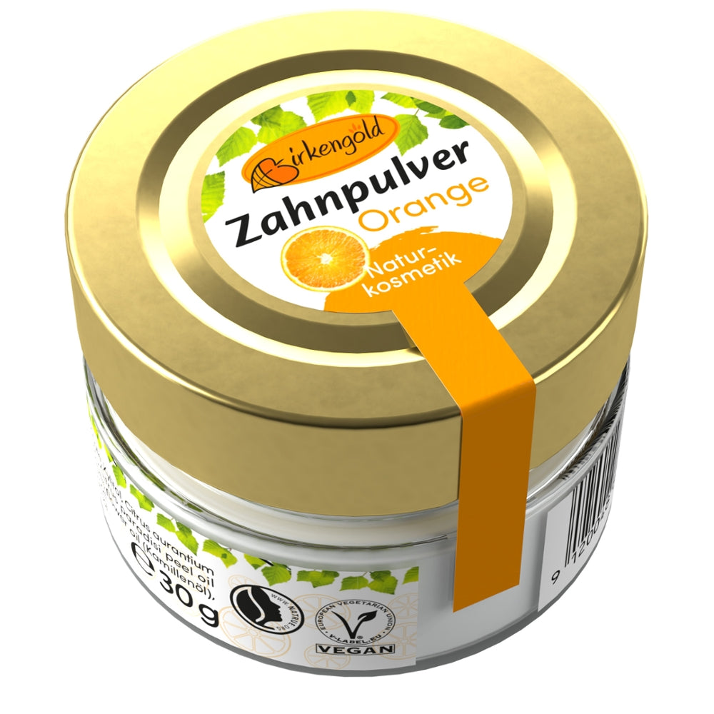 Birkengold® Zahnpulver Orange Glas, 30g