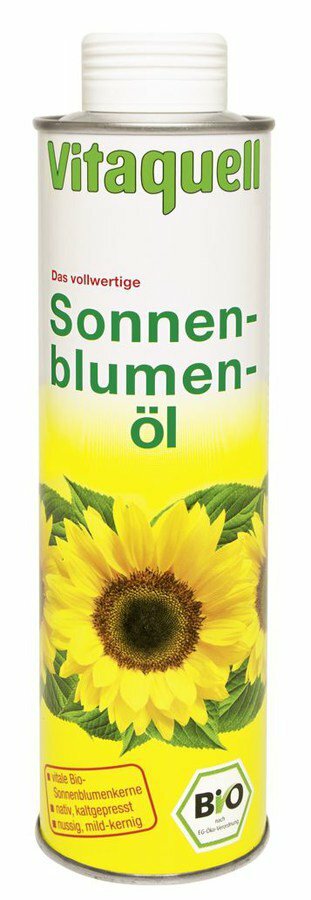 Vitaquell Sonnenblumenöl, vitale Bio-Saat, 375ml