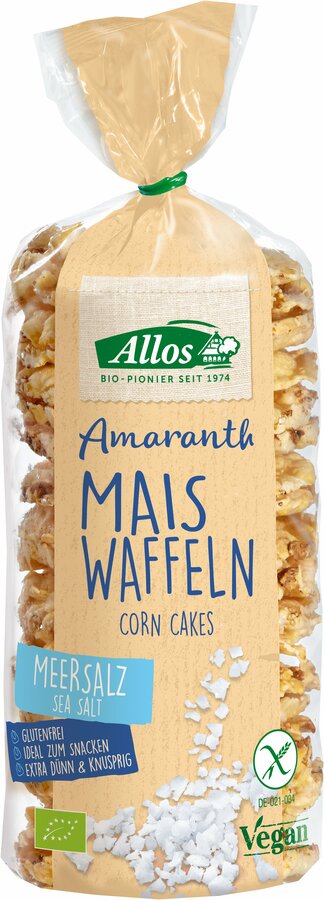 Allos Amaranth Mais-Waffeln Meersalz, 100g