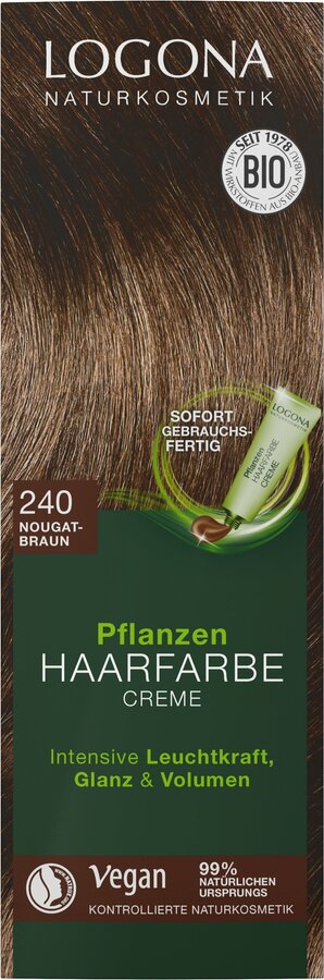 Logona Pflanzen Haarfarbe Creme 240 nougatbraun, 150ml – Reformhaus Now