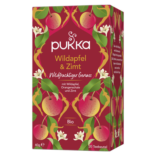 Pukka Bio-Gewürz-Früchtetee Wildapfel & Zimt 20x2 Filterbeutel