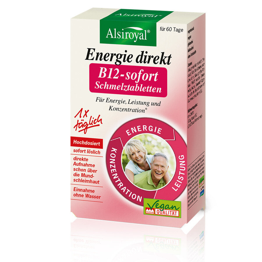 Alsiroyal Energie direkt B12-sofort Schmelztabletten, 60 Tabletten
