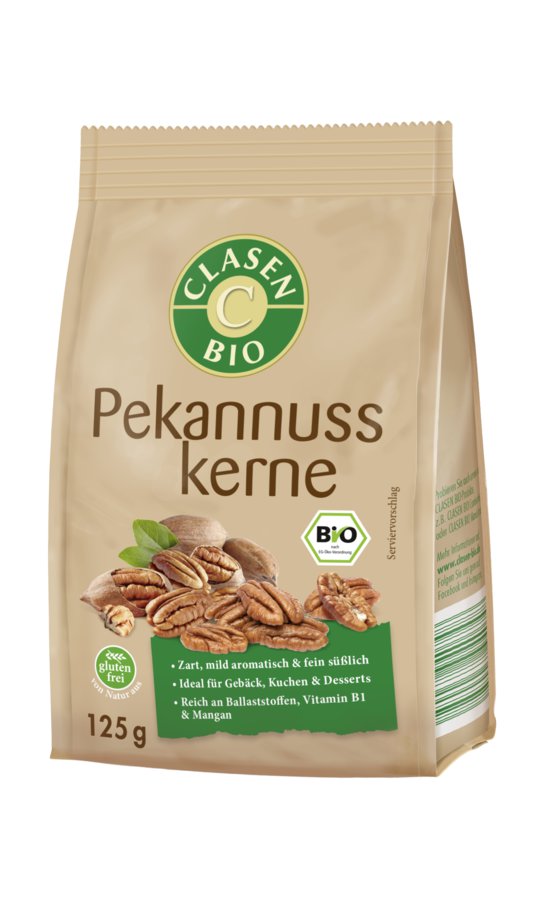 Clasen Bio Pekannusskerne, 125g