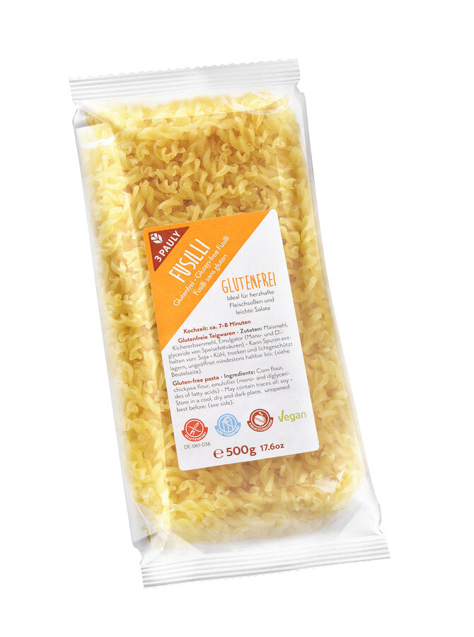 3 Pauly Fusilli glutenfrei 500g, glutenfreie Nudeln