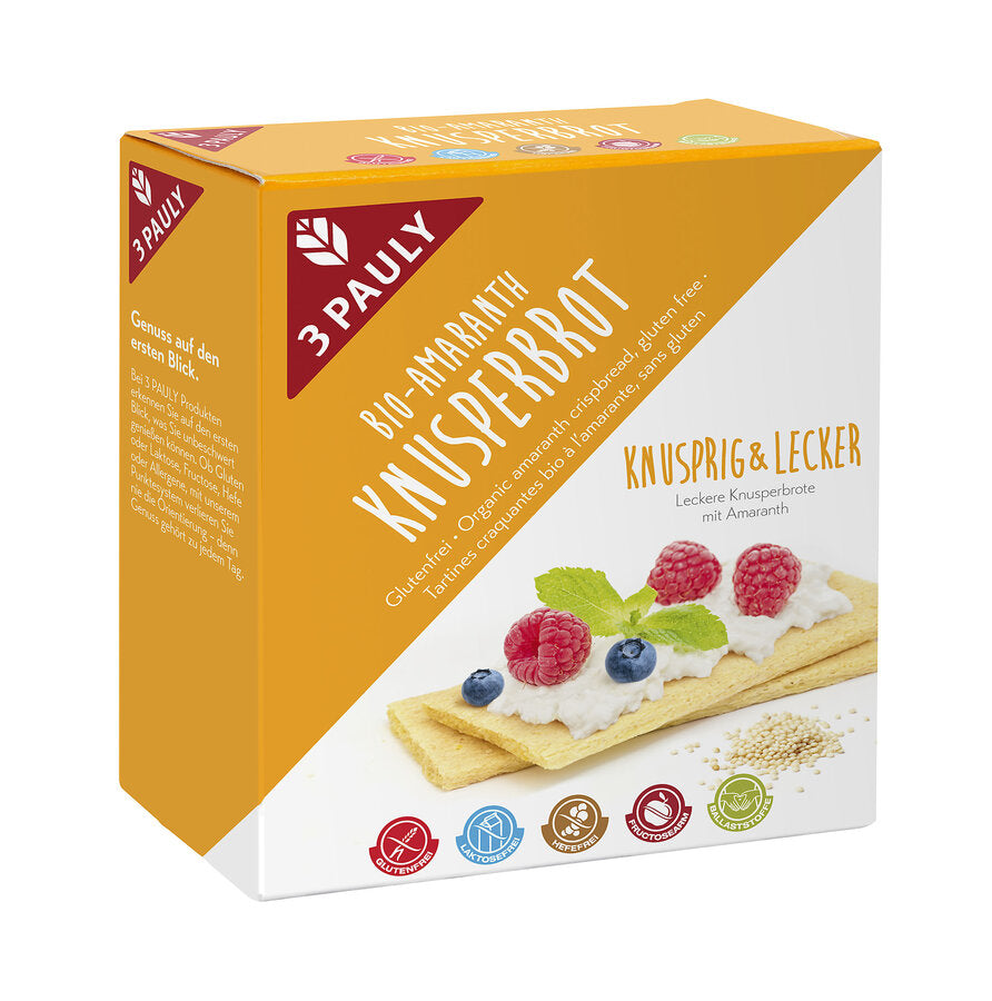 3 Pauly Bio Knusperbrot mit Amaranth 100g