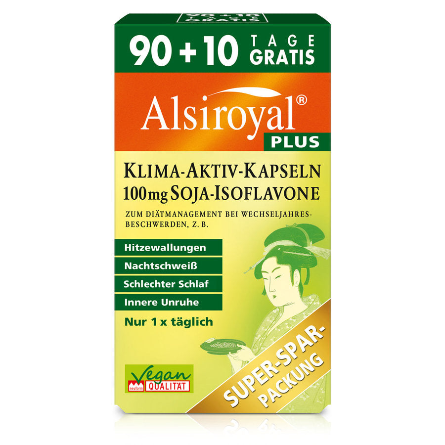Alsiroyal PLUS Klima-Aktiv-Kapseln 100 mg Soja-Isoflavone, 100 Stk.