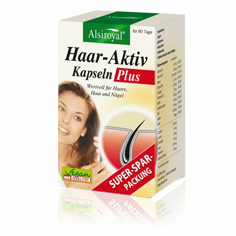 Alsiroyal Haar Aktiv Kapseln Plus, 90 Kapseln (51,7 g)