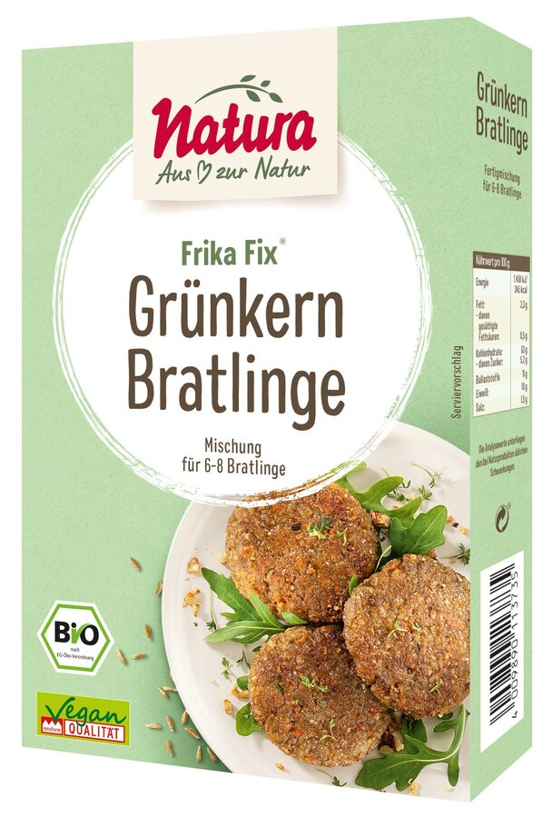 Natura Frika Fix Bio Grünkern-Bratlinge, 150g