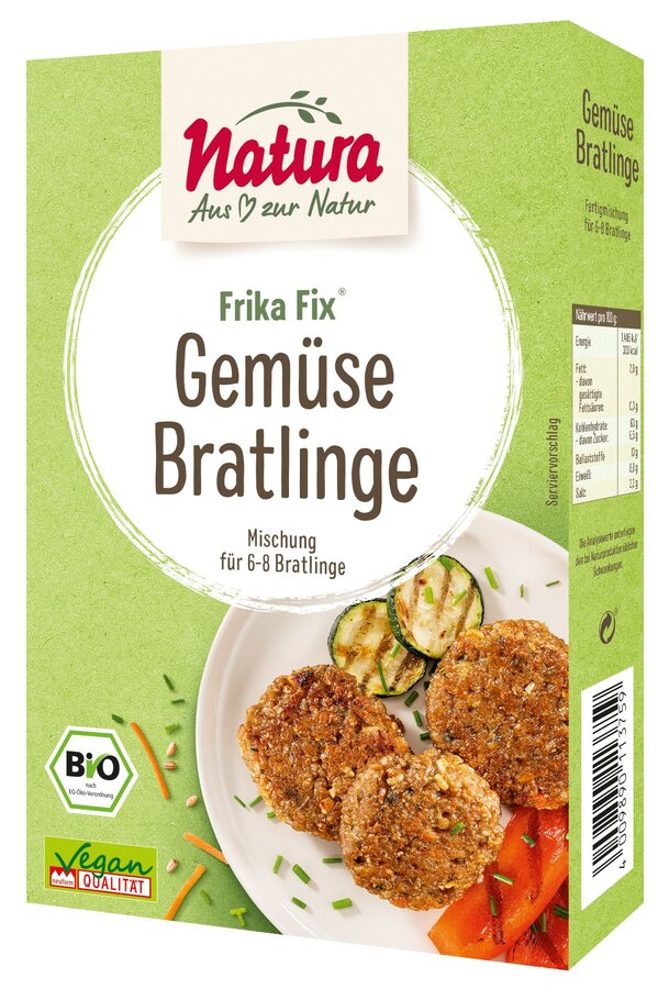 Natura Frika Fix Bio Gemüse-Bratlinge, 150g