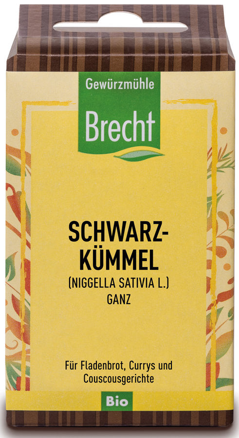 Gewürzmühle Brecht Schwarzkümmel ganz Nachfüllpack, Bio, 40g