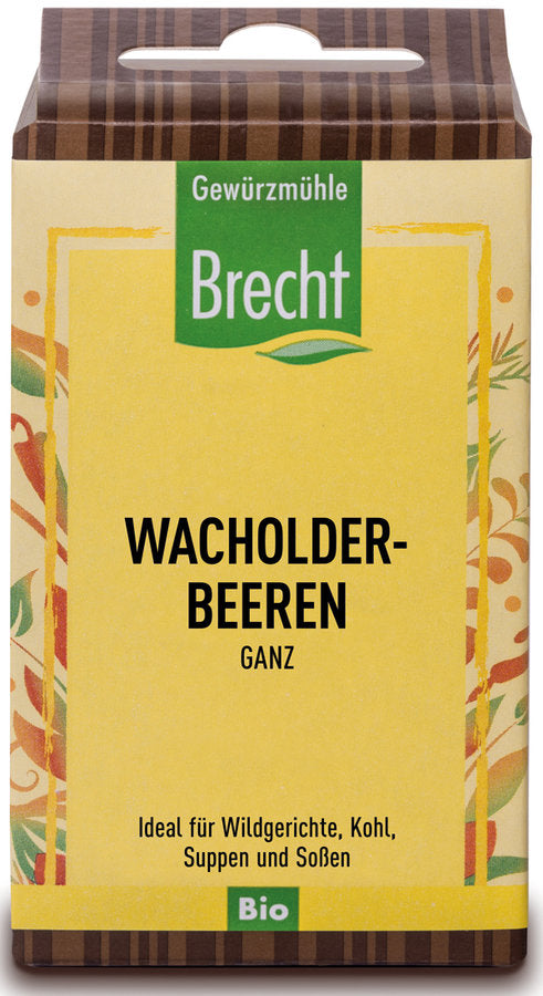 Gewürzmühle Brecht Wacholderbeeren ganz Nachfüllpack, Bio, 25g