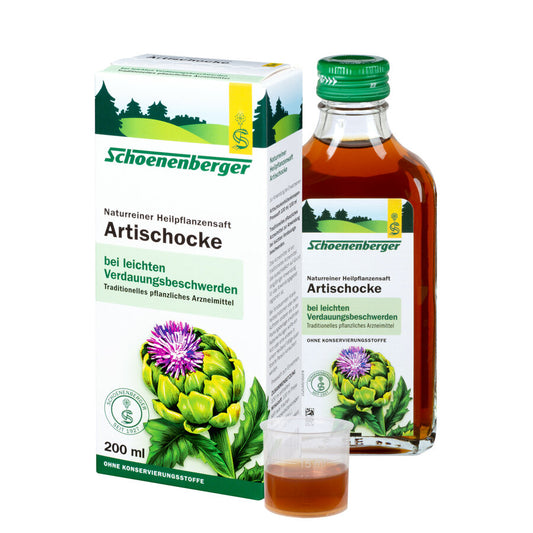 Schoenenberger Artischocke, Naturreiner Heilpflanzensaft bio, 200ml