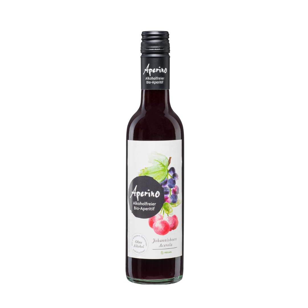 Aperino alkoholfreier Bio-Aperitif 370 ml – erfrischender Aperitif mit Johannisbeere und Acerola