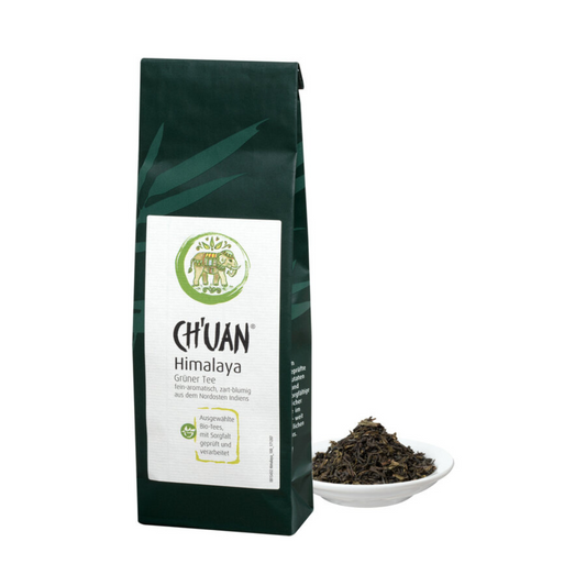 CH’UAN Himalaya Grüner Tee 100g – Bio-Tee aus Nordostindien, aromatisch und zart-blumig in Packung von Schoenenberger