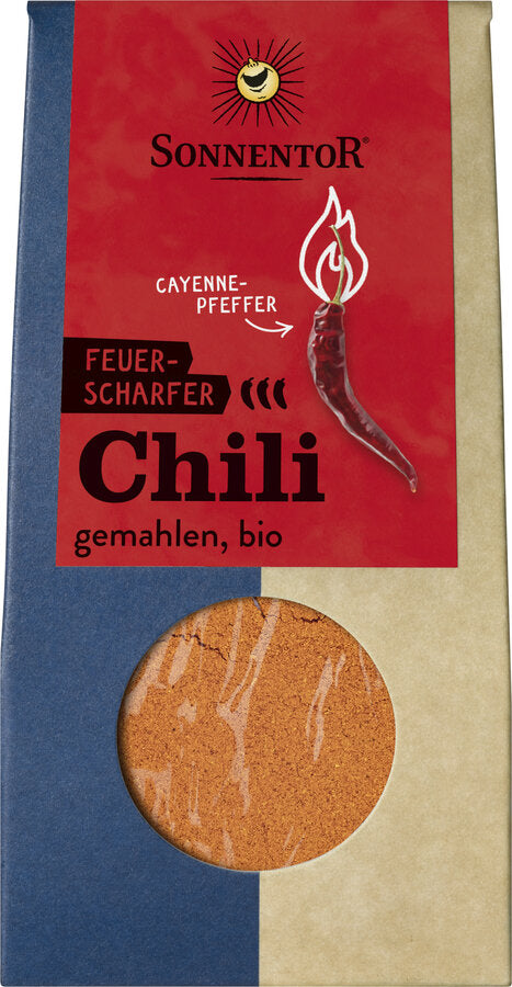Chili feuerscharf gemahlen (Cayennepfeffer) Bio 40g Sonnentor