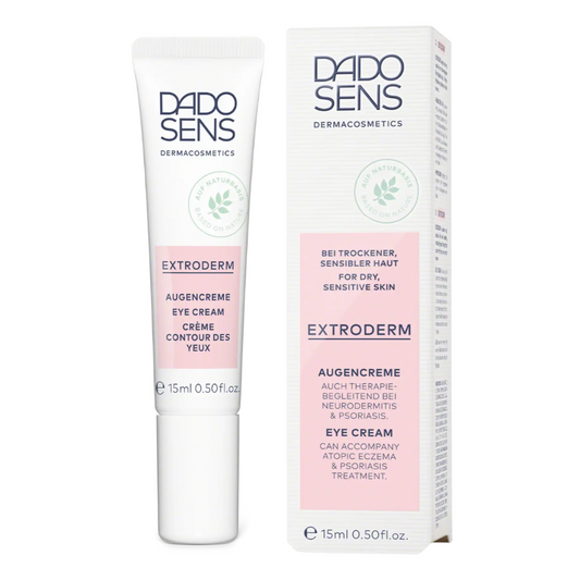 DADO SENS EXTRODERM Augencreme 15 ml – Tube und Faltschachtel im Set, beruhigende Pflege bei Neurodermitis und Psoriasis