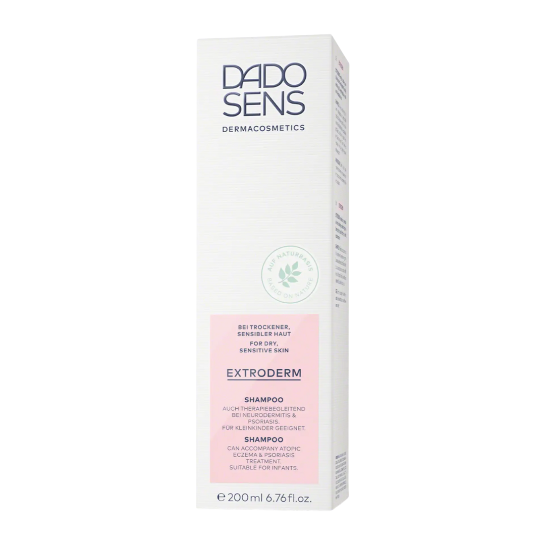 DADO SENS EXTRODERM Shampoo 200 ml – Originalverpackung für empfindliche Kopfhaut, therapiebegleitend bei Neurodermitis und Psoriasis