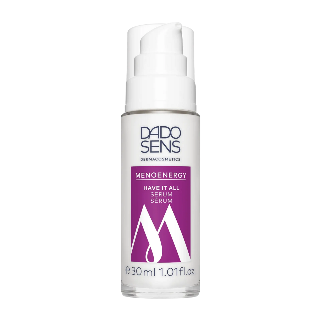 DADO SENS MENOENERGY HAVE IT ALL SERUM 30 ml mit geöffnetem Pumpspender – hochwirksames Serum für reife Haut