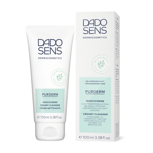 DADO SENS PURDERM Waschcreme 100 ml – dermatologische Gesichtsreinigung mit Verpackung für empfindliche, zu Akne neigende Haut
