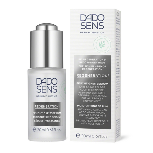 DADO SENS REGENERATION E Feuchtigkeitsserum 20 ml – Produktflasche mit Umverpackung im Set, Pflege für Neurodermitis- und Psoriasis-Haut