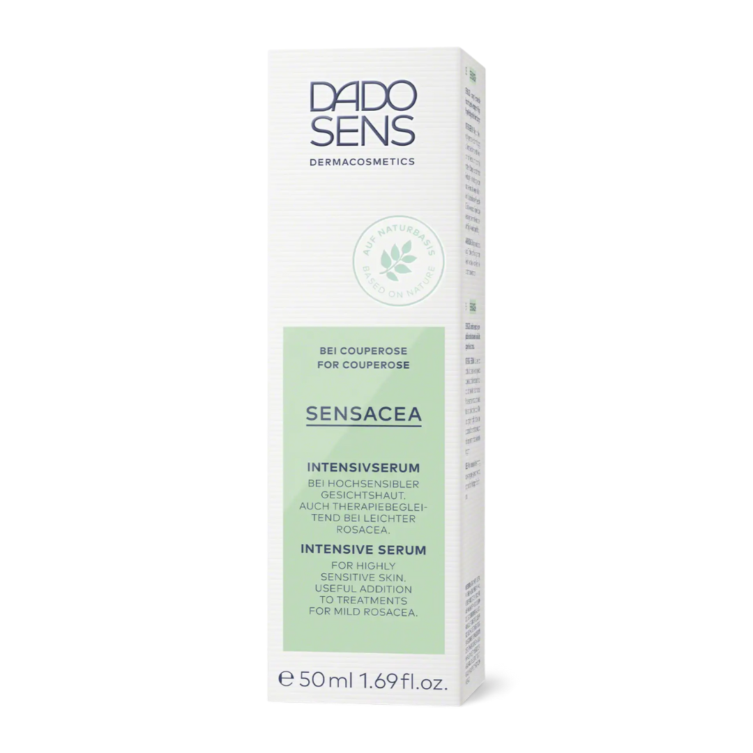 DADO SENS SENSACEA Intensivserum bei Couperose – Umverpackung mit 50 ml Inhalt für hochsensible Gesichtshaut