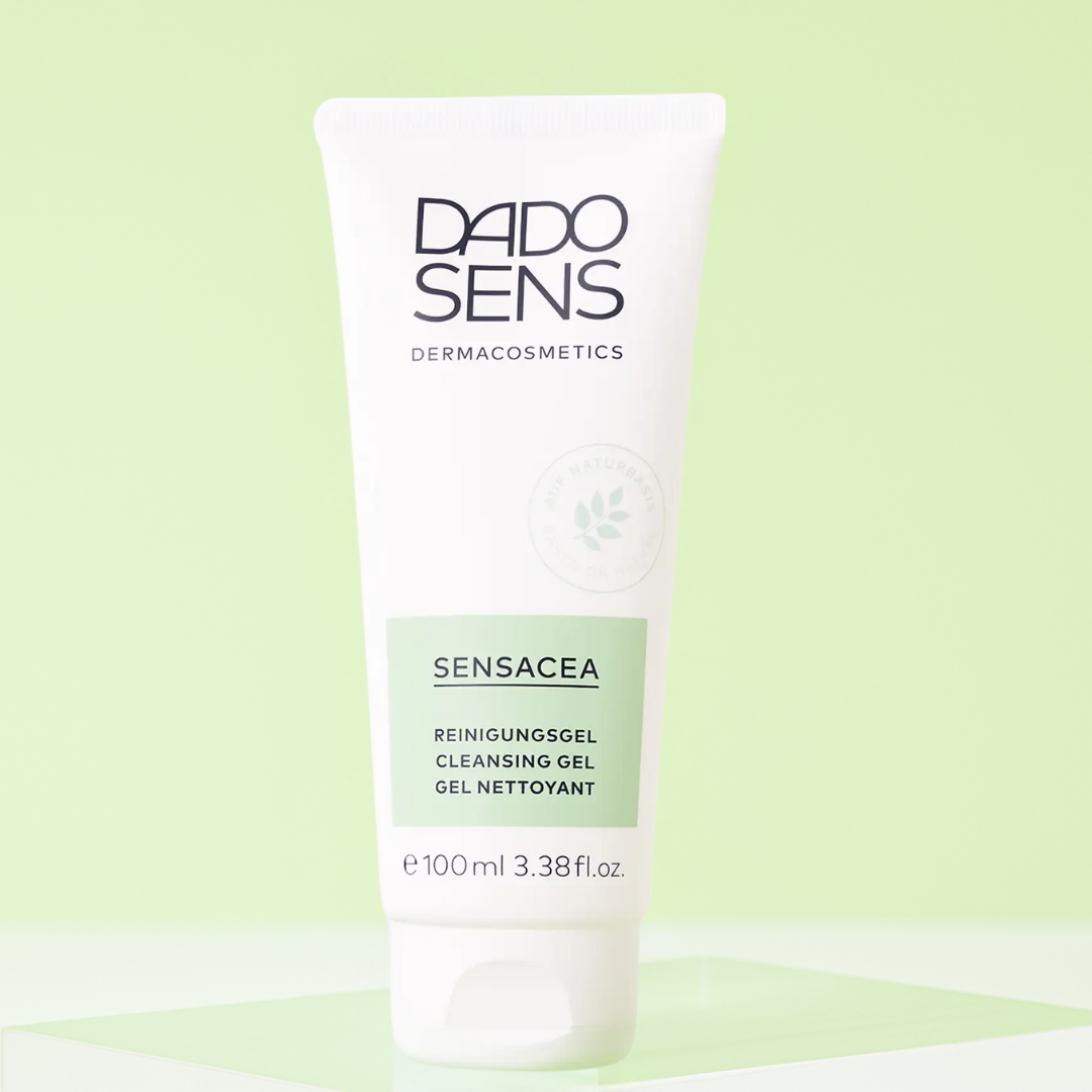 DADO SENS SENSACEA Reinigungsgel – Tube mit sanftem grünem Hintergrund, 100 ml

